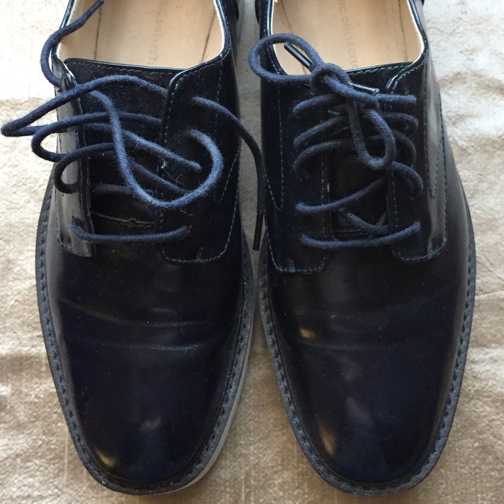 Zara Navy Blue Flatform Brogues